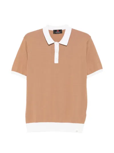 Peuterey Rolle Colourblock Short-sleeve Polo Shirt In Neutral
