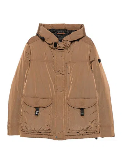 Peuterey Ronnie Technical Fabric Parka Jacket In Brown