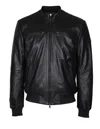 Peuterey Sands Leather Jacket Color Black In Black