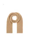 Peuterey Ribbed-knit Scarf In Brown