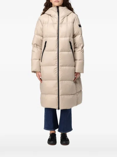 Peuterey Selectric Quilted Hooded Coat In Neutral
