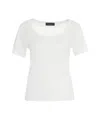 Peuterey Semi-transparent White Crewneck T-shirt With Relaxed Fit In White