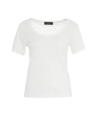 Peuterey Semi-transparent White Crewneck T-shirt With Relaxed Fit