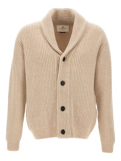 Peuterey Shawl-collar Cardigan In Brown