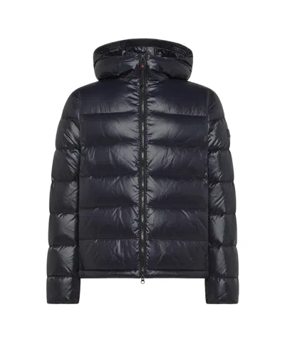 Peuterey Short Down Jacket With Wide Quilting In Black
