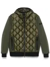 Peuterey Quilted Green Polyamide Jacket With Hood In Green