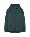 Peuterey Short Green Windbreaker Jacket In Blue