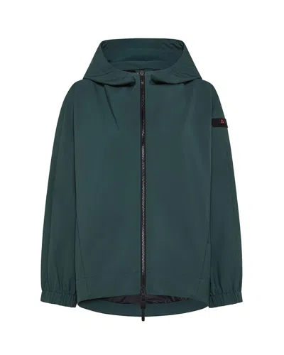 PEUTEREY SHORT GREEN WINDBREAKER JACKET