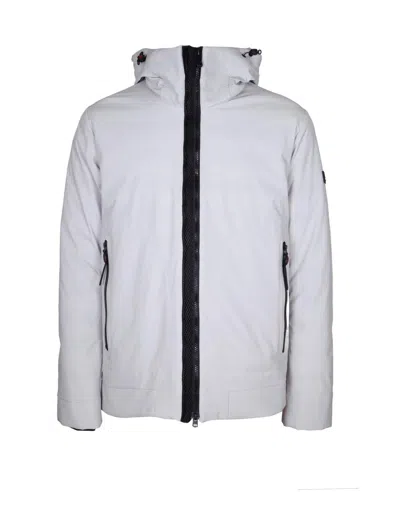 Peuterey Short Jacket In Stretch Polyester Canvas Bonded To Jersey In Multi