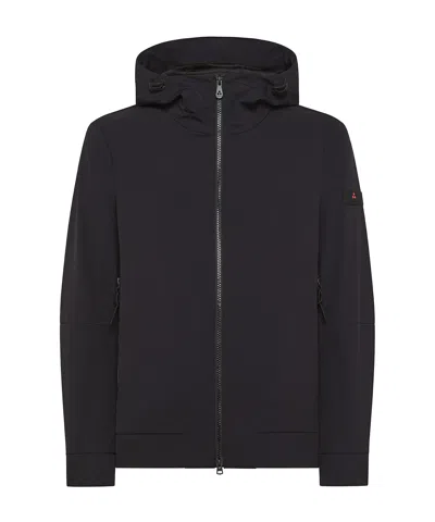 Peuterey Short Windbreaker With Hood In Blue