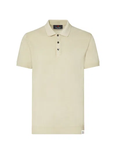 Peuterey Short-sleeve Classic Cotton Polo Shirt In Neutral