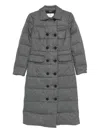 Peuterey Single-breasted Padded Coat In Gray