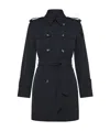 Peuterey Double-breasted Blue Coat With Metallic Buttons In Black