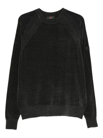 Peuterey Sironi 01 Ribbed Long-sleeve Sweater In Black