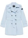 Peuterey Sky Blue Parka With Double-breasted Front