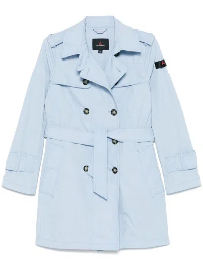 Peuterey Sky Blue Parka With Double-breasted Front