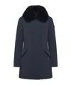 Peuterey Slim Jacket With Fur In Blue