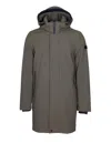 Peuterey Smooth Trench Coat In Technical Fabric In Green