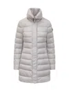 Peuterey Nylon Midi Down Jacket In Grey