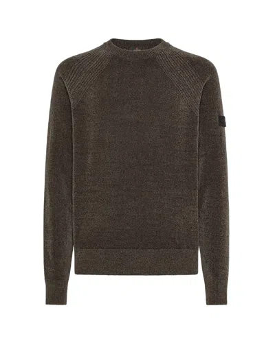 PEUTEREY SOFT CHENILLE KNIT PULLOVER WITH RIBBED DETAILS