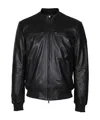 Peuterey Soft Leather Jacket In Black