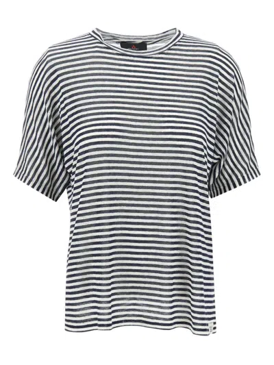 Peuterey Striped Short-sleeve T-shirt In Grey