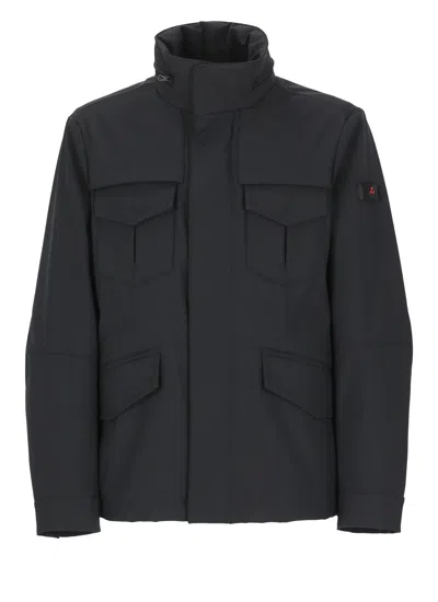 Peuterey Stripes Padded Jacket In Black