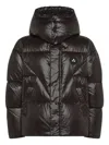 Peuterey Giubbino Puffer Lucido Con Cappuccio Nero In Black