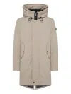 Peuterey Structured Classic Coat With Tailored Fit In Neutral
