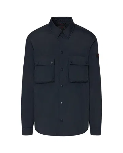 Peuterey Stylish Men's Outerwear Coat In Blue