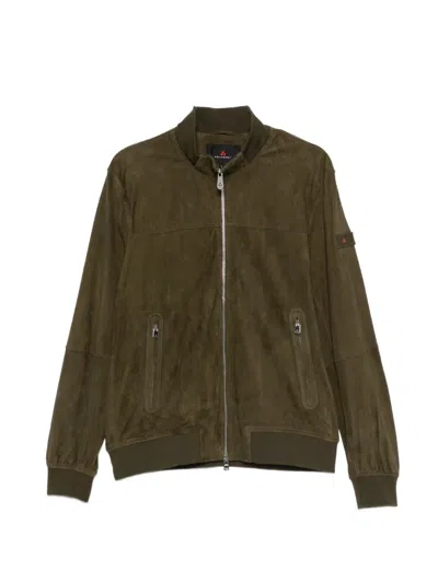 Peuterey Suede Jacket In Green