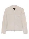Peuterey Suede Leather Jacket In Grey