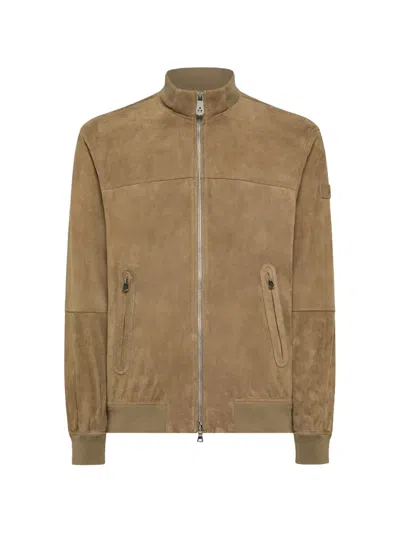 Peuterey Suede Jacket In Brown