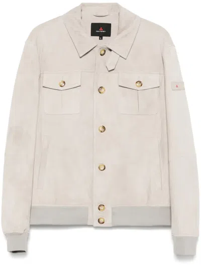 Peuterey Suede Jacket In Neutrals