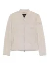Peuterey Suede Leather Jacket In Gray