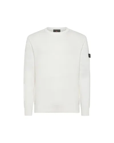 Peuterey White Long-sleeved Shirt With Detachable Logo