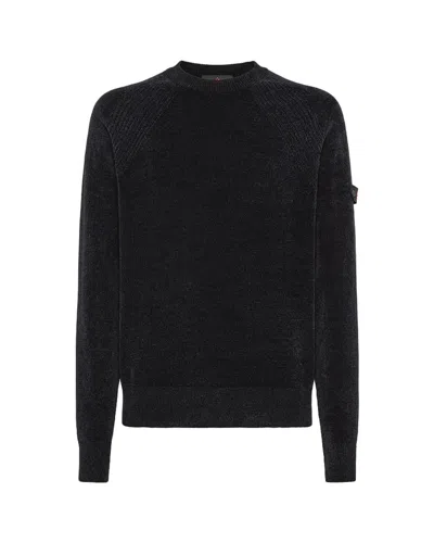 Peuterey Textured Panelled Sweater In Black