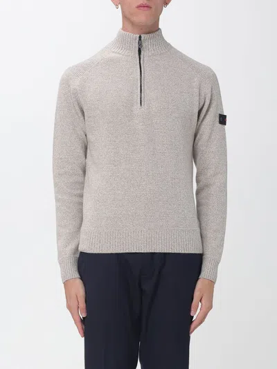 Peuterey Quarter-zip Wool Sweater In Neutral