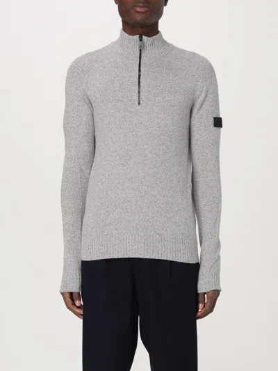 Peuterey Man Turtleneck Grey Size M Wool, Polyamide In Grey