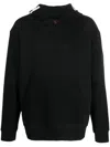 Peuterey Logo Cotton Hoodie In Black