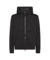 Peuterey Zip-up Sweatshirt With High-quality Material Blend And Iconic Branding In Nero Neri E Grigi