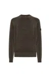 Peuterey Brown Shaved Chenille Sweater In Brown