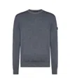 Peuterey Grey Crew-neck Sweater In Grigio Neri E Grigi