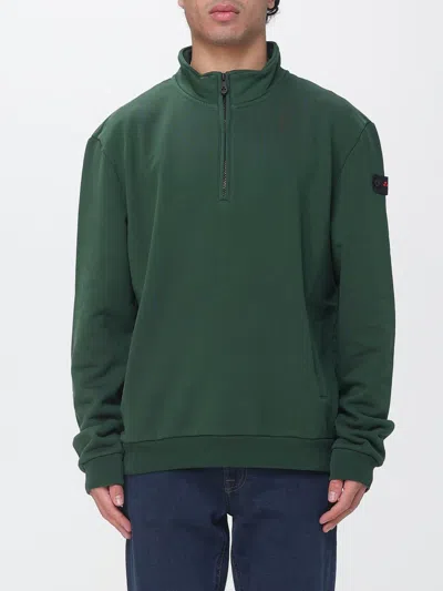 Peuterey Half-zip Logo-patch Sweatshirt In Green