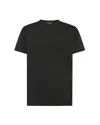 Peuterey Black Stretch Pique T-shirt In Ner