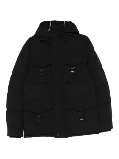 Peuterey Tailored Black Jacket With High Collar And Front Zipper