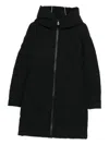 Peuterey Tailored Minimalist Black Parka With Quilted Design In Black