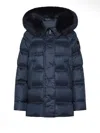 Peuterey Takan Down Jacket In Black In Blu
