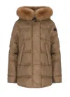 Peuterey Takan Down Jacket In Brown