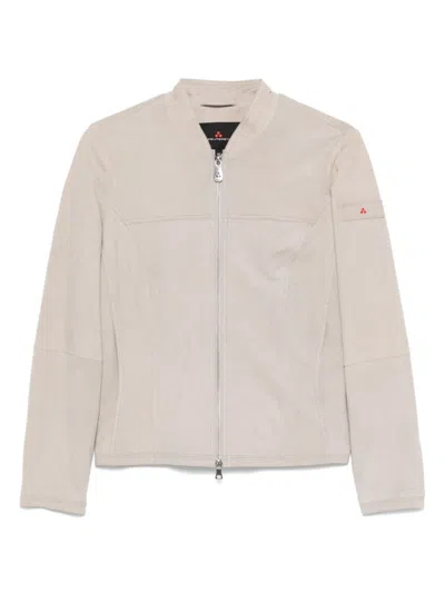 PEUTEREY TAUPE SUEDE LEATHER JACKET